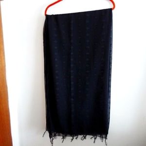 Sarong Style Black Beach Cover-Up OS